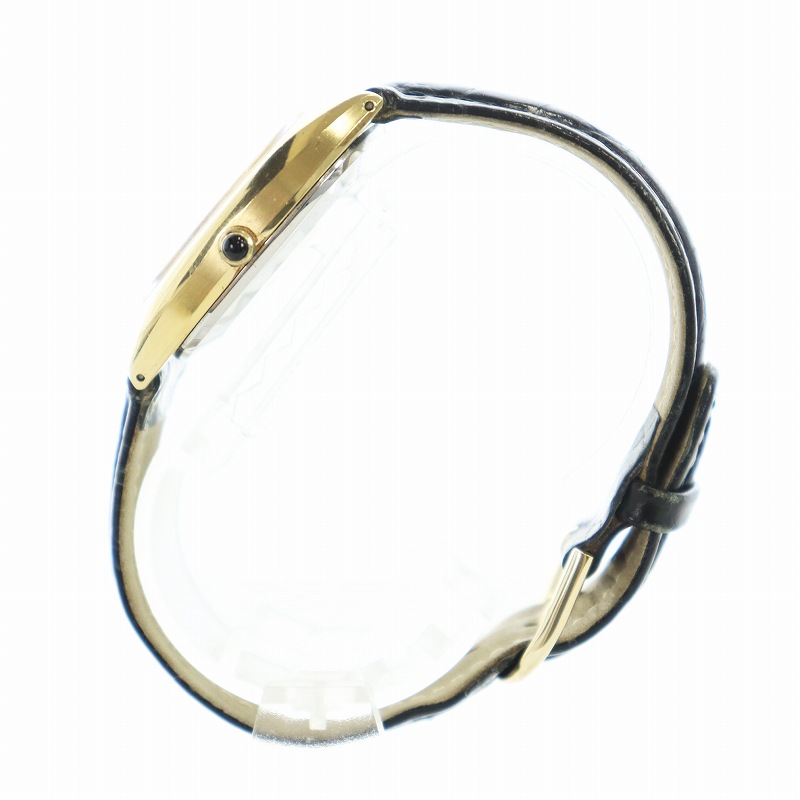 セイコー SEIKO シャリオ 腕時計 ウォッチ クォーツ 黒文字盤 ロゴ