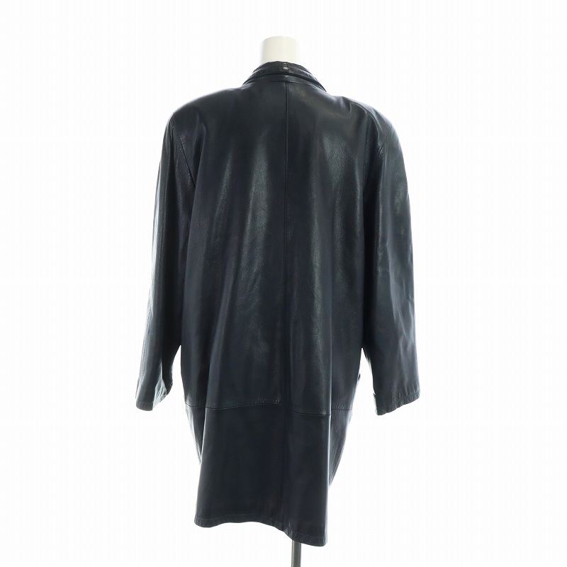 PIERRE BALMAIN ピエールバルマン 羊革 本革 レザージャケット ラムレザー ブラック 美品 Mサイズ ファッション ブランド アウター  ピエールバルマンラムレザー コート ダブル ロング フランス製 XL 黒