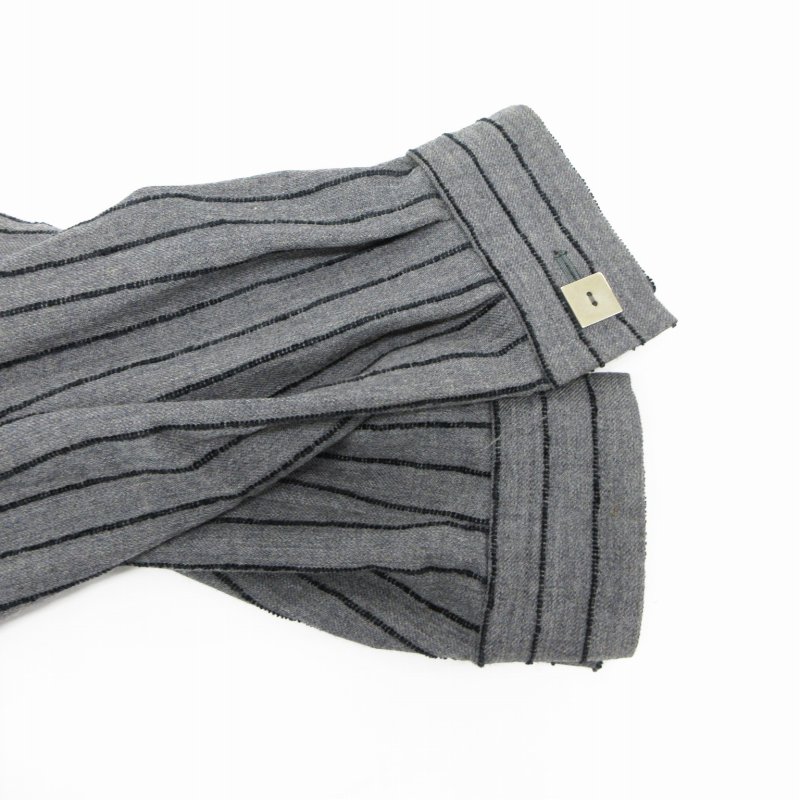 GIVENCHY ジバンシー ノーカラージャケット ヴィンテージ 9号 M ジバンシィ GIVENCHY ヴィンテージ ノーカラージャケット ストライプ