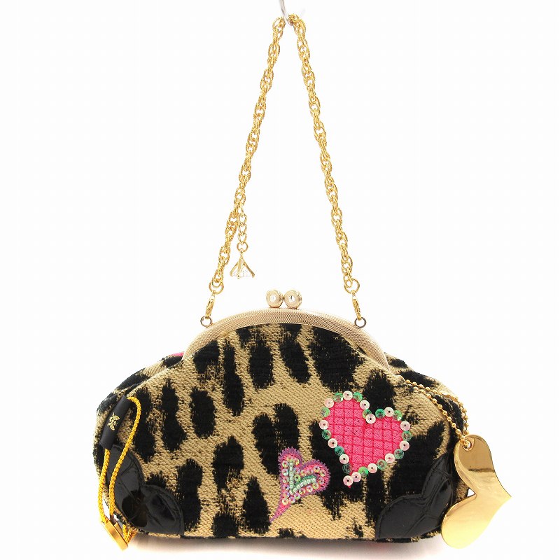 未使用品 シンクビー! Think Bee タグ付き ハンドバッグ がま口 ハート 