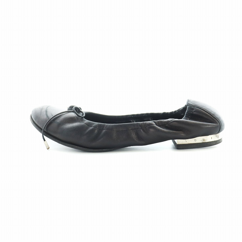 ルイヴィトン LOUIS VUITTON バレエシューズ フラット レザー ロゴ 