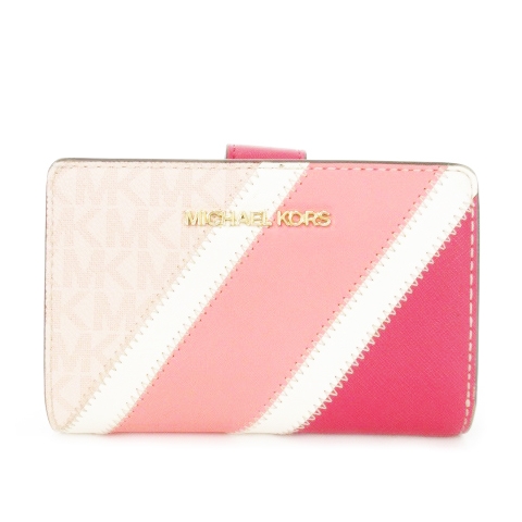 大人気！マイケルコース二つ折り財布 ピンクxピンクゴールド 大人気