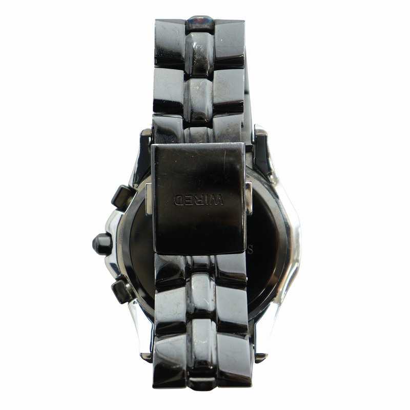 ワイアード WIRED 腕時計 ウォッチ クォーツ 黒文字盤 クロノグラフ