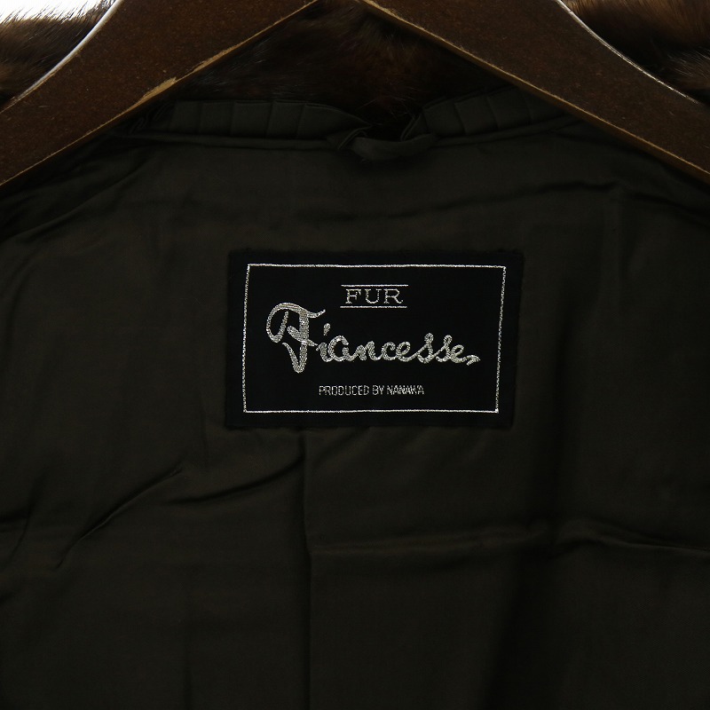 1円 FUR Fiancesse フィアンセス NANAWA サファイアミンク レディース ロング 毛皮ファーコート 13 グレー BU292 人気セール，品質保証 1円 高級 毛皮 NANAWA ミンク ハーフコート 11