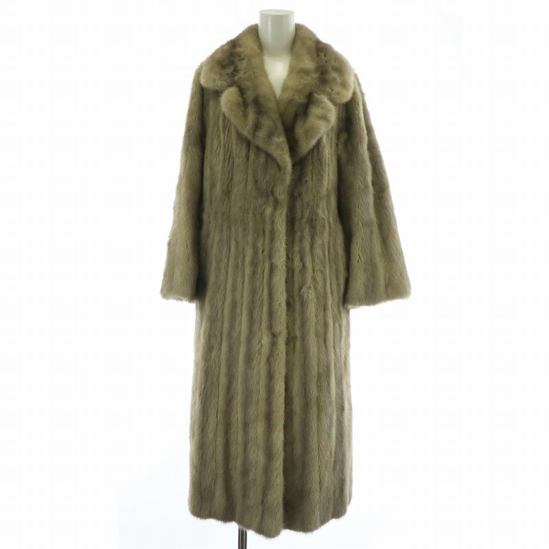 ラグレース La grace サファイアミンクファー ロングコート 毛皮 グレー