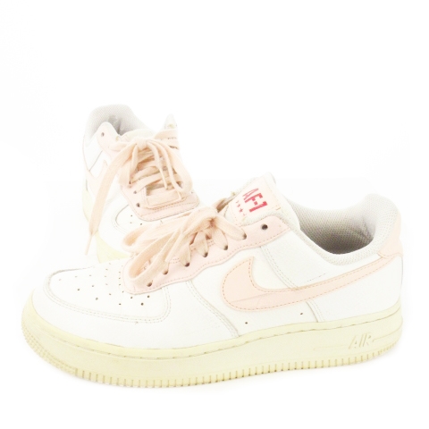 ナイキ NIKE Air Force 1 エアフォースワン スニーカー レザー 革 レースアップ ロゴ パンチング 24.0cm ピンク 315115-167 /CK2 ■GY18 レディース