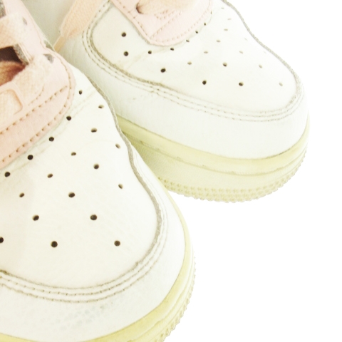 ナイキ NIKE Air Force 1 エアフォースワン スニーカー レザー 革 レースアップ ロゴ パンチング 24.0cm ピンク 315115-167 /CK2 ■GY18 レディース