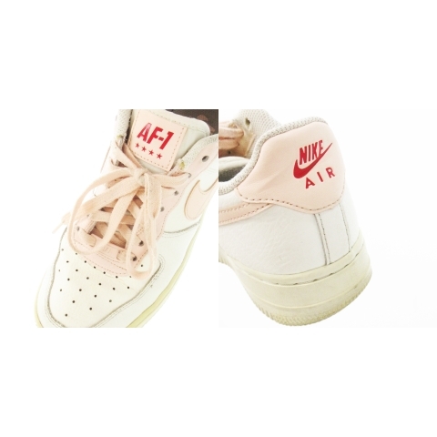 ナイキ NIKE Air Force 1 エアフォースワン スニーカー レザー 革 レースアップ ロゴ パンチング 24.0cm ピンク 315115-167 /CK2 ■GY18 レディース