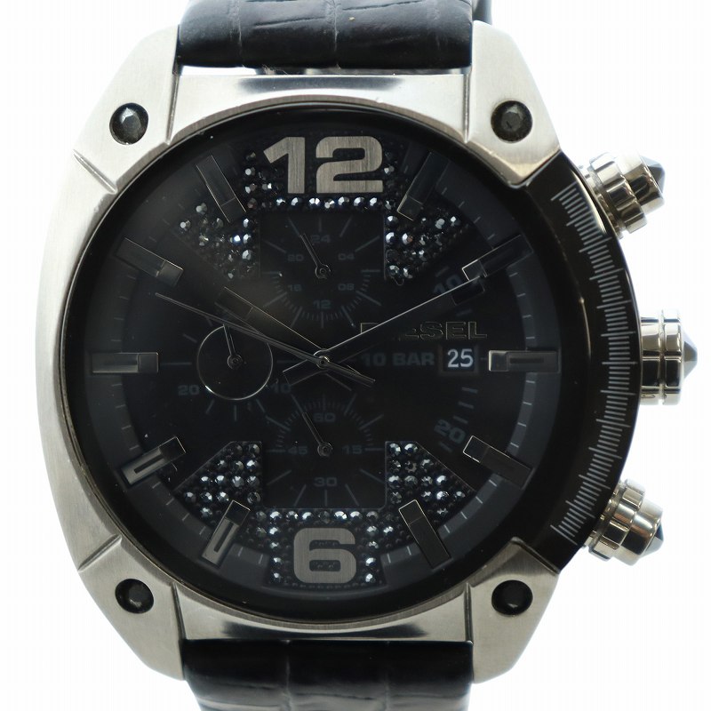 ディーゼル DIESEL 腕時計 ウォッチ クォーツ カレンダー付き 黒文字盤  