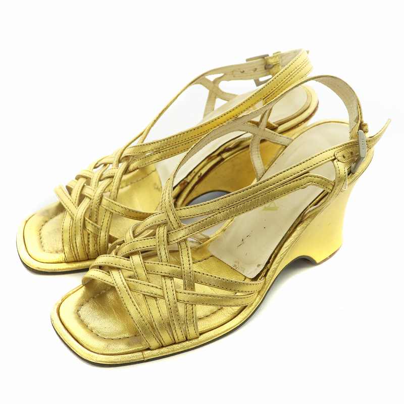 PRADA ミュール 本革 エナメル スクエアトゥ バックストラップ