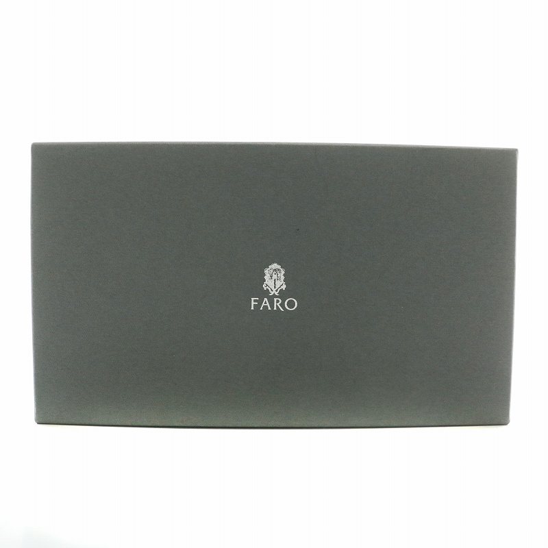 ファーロ FARO 長財布 二つ折り レザー ロゴ 黒 ブラック /XZ □GY17