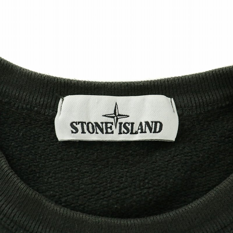 [正規品] STONE  ブラック スウェットシャツ ブラック スウェットシャツ パッチポケット付き ファスナー開閉