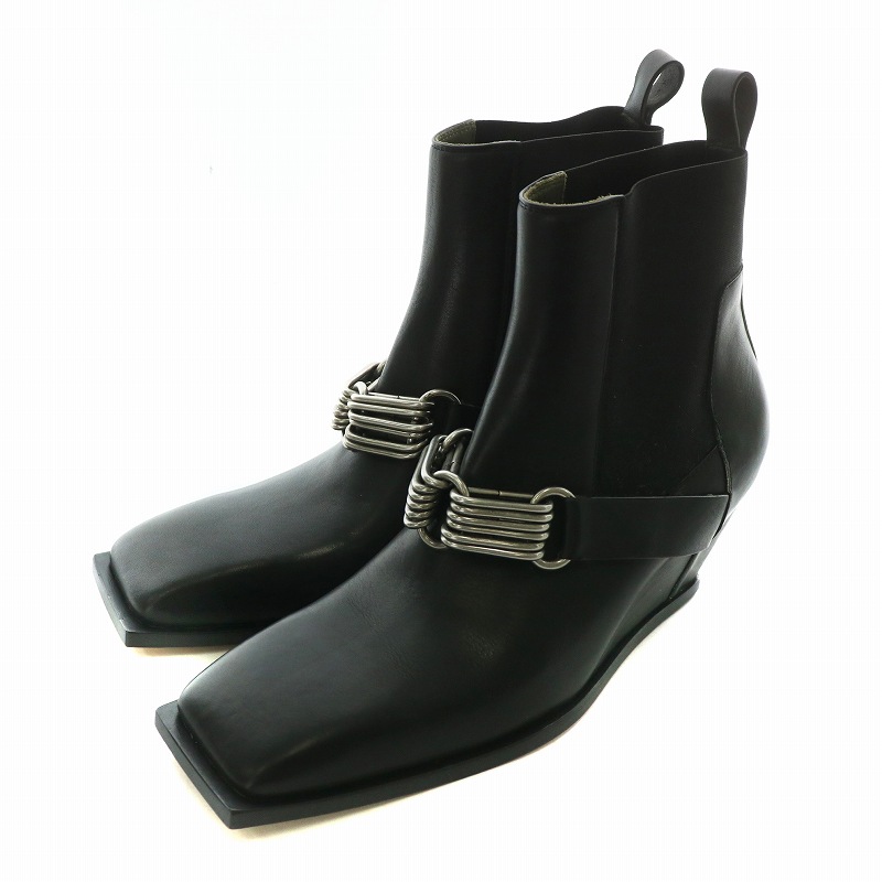 リックオウエンス Rick Owens 19AW Larry Chain Wedge Boots