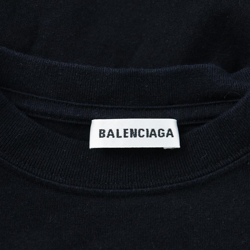 バレンシアガ BALENCIAGA Tシャツ カットソー 半袖 刺繍 ロゴ XS