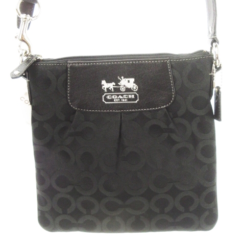 未使用品 コーチ COACH ショルダーバッグ キャンバス レザー 革 ジャ 