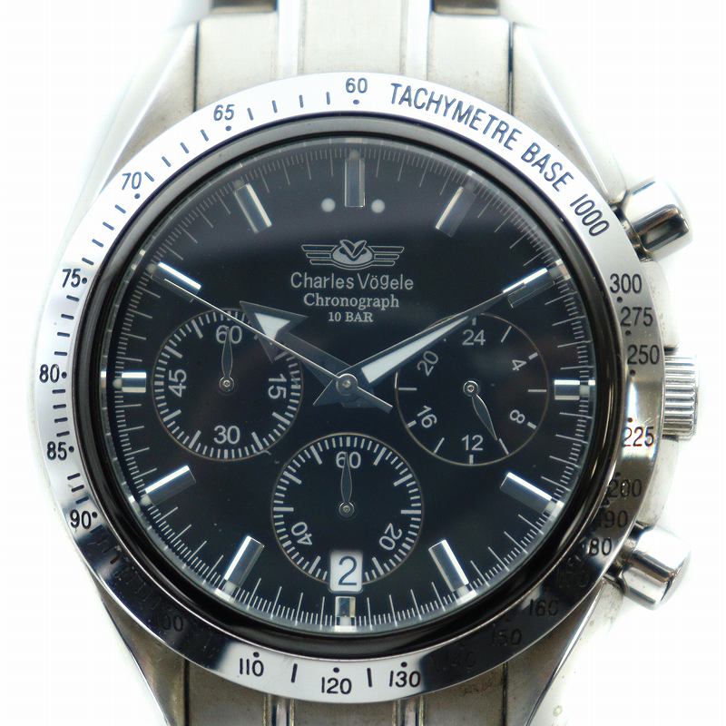シャルル ホーゲル charles vogele 腕時計 ウォッチ クォーツ クロノ
