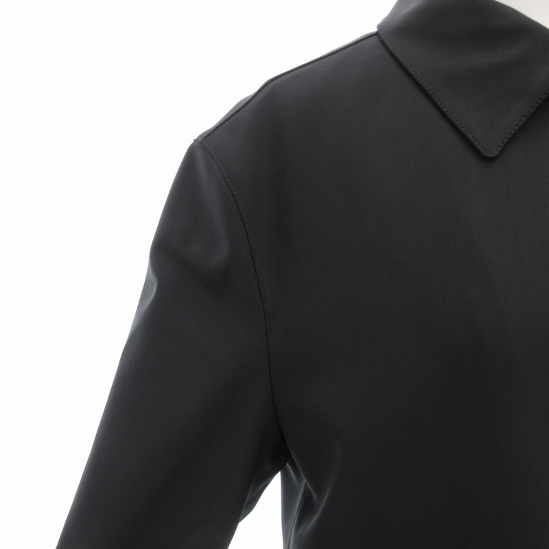 【中古】グッチ GUCCI ヴィンテージ ステンカラー コート ミドル 比翼 裏地GG柄 38 黒 ブラック 214-0268-3951 グッチ GUCCI ヴィンテージ ステンカラー コート ミドル 比翼 裏地GG柄