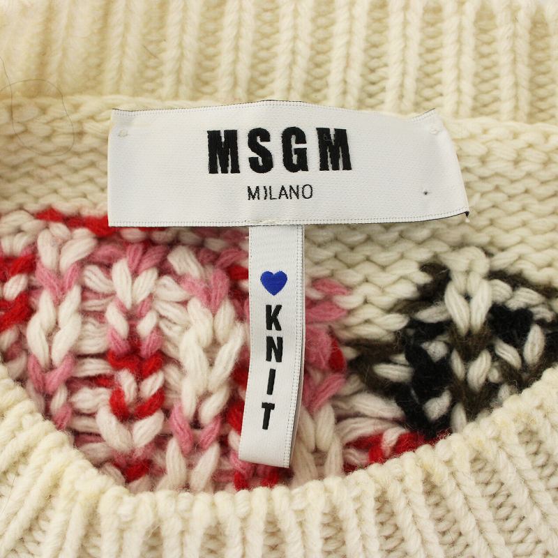 エムエスジーエム MSGM Damaged Flower Over Knit ニット セーター