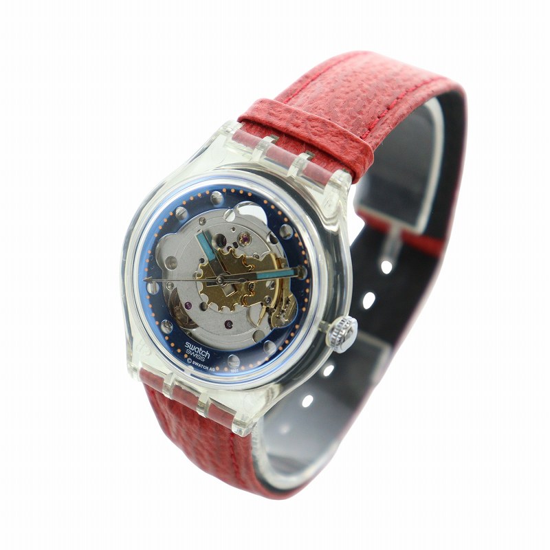 swatch 自動巻き スケルトン 腕時計 メンズ スウォッチ SWATCH 腕時計 ウォッチ 自動巻き スケルトン レザー