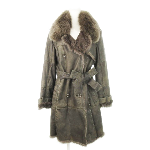 モンターニャ マラッカ MONTAGNA MALACCA レザートレンチ ファーコート 