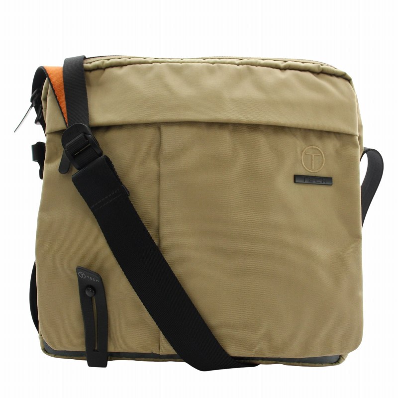 トゥミ TUMI T-TECH ショルダーバッグ ナイロン ロゴ 刺繍 ベージュ 