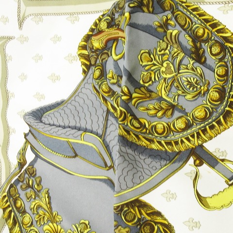 エルメス HERMES SELLES A HOUSSE カバーへの腰かけ カレ90 スカーフ