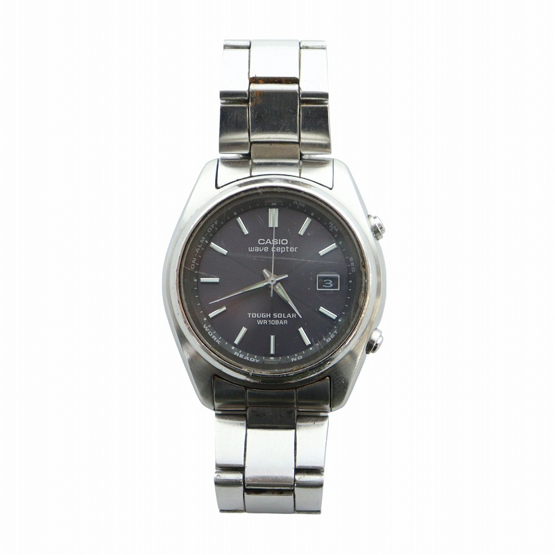 カシオ CASIO WAVE CEPTOR SOLAR POWER 腕時計 ウォッチ ソーラー ロゴ