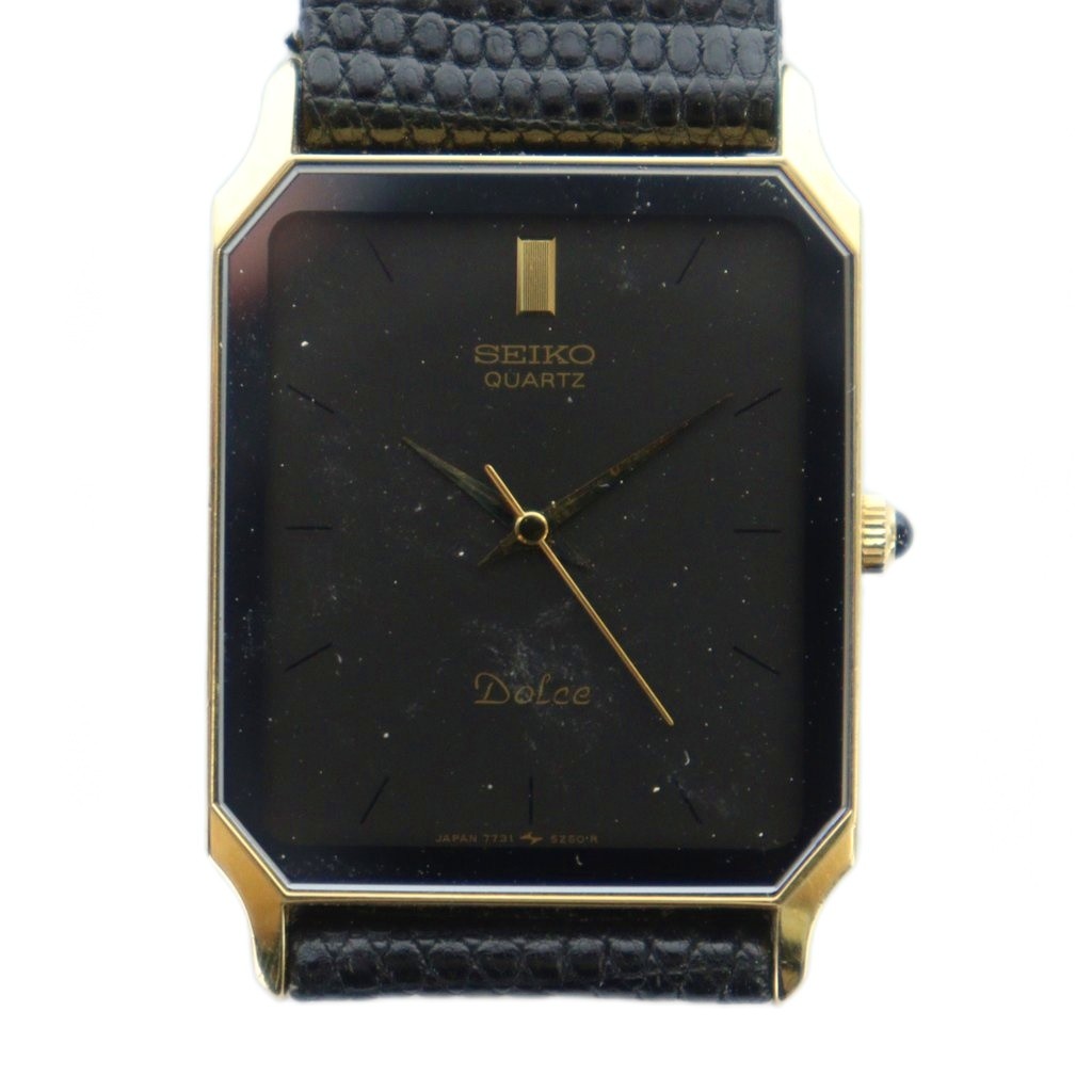 セイコー SEIKO ドルチェ dolce 腕時計 ウォッチ クォーツ 黒文字盤 