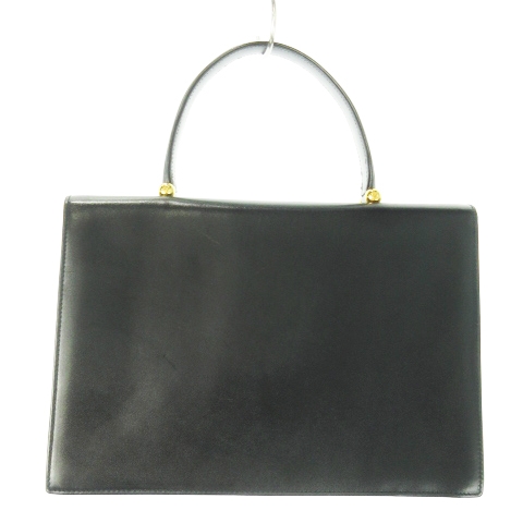 パロマピカソ Paloma Picaso 2WAY ブラックレザー リュックサック デイパック 黒×金 本革 中古 