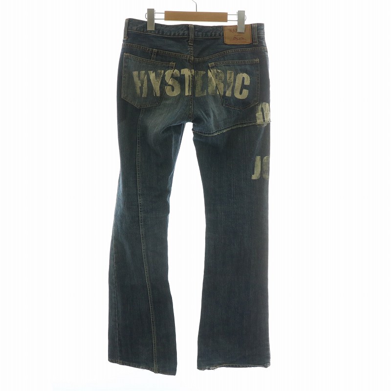 ヒステリックグラマー 総柄 ワッペン柄 ブーツカット パンツ ヒステリックグラマー HYSTERIC GLAMOUR デニムパンツ ジーンズ