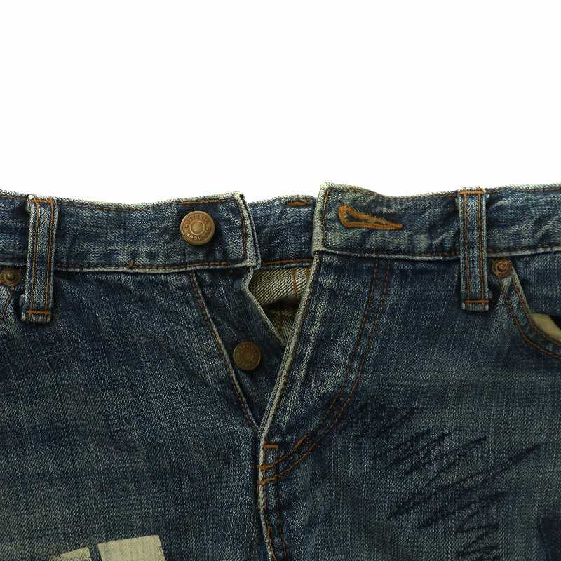 ヒステリックグラマー 総柄 ワッペン柄 ブーツカット パンツ ヒステリックグラマー HYSTERIC GLAMOUR デニムパンツ ジーンズ