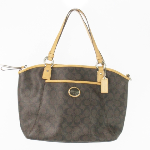 コーチ COACH トートバッグ 2way ショルダーバッグ PVC レザー 革  