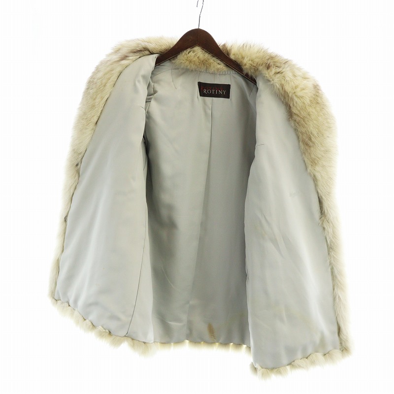 ロティニー ROTINY 毛皮コート フォックスファー 長袖 総裏地 ロゴ
