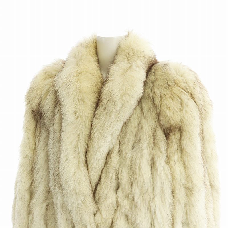 ロティニー ROTINY 毛皮コート フォックスファー 長袖 総裏地 ロゴ