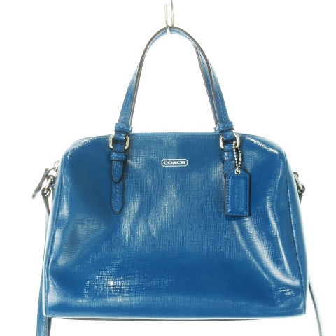 コーチ COACH ショルダーバッグ 2way ハンドバッグ レザー 革 ツヤ 