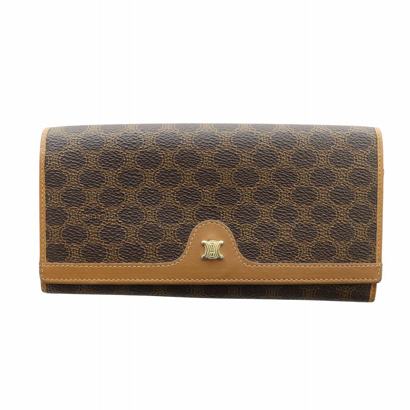 CELINE セリーヌ マカダム柄 長財布（小銭入れあり） デニム