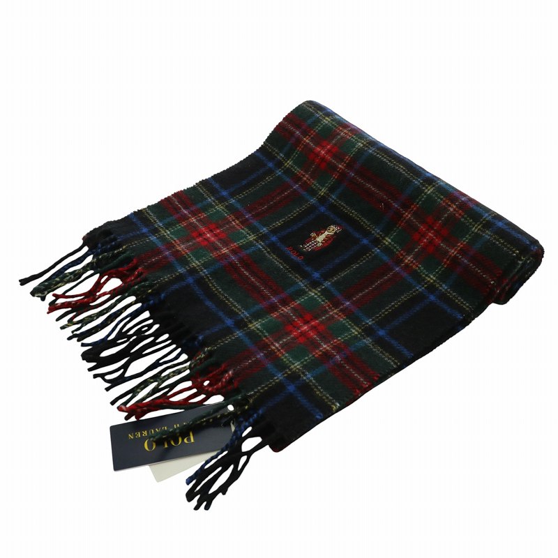 ポロ ラルフローレン マフラー ストール ウール タータンチェック柄