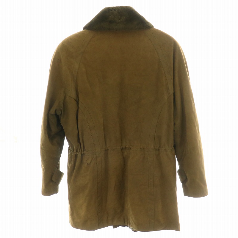 ジリ ZILLI レザーコート ロング チンストラップ ミンクファー 毛皮