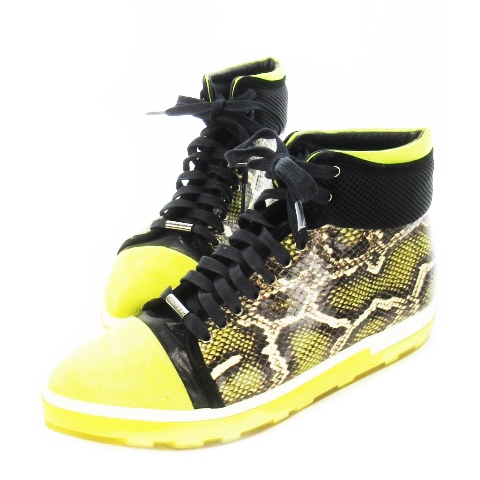 ジミーチュウ JIMMY CHOO スニーカー レースアップ ハイカット ポイン 