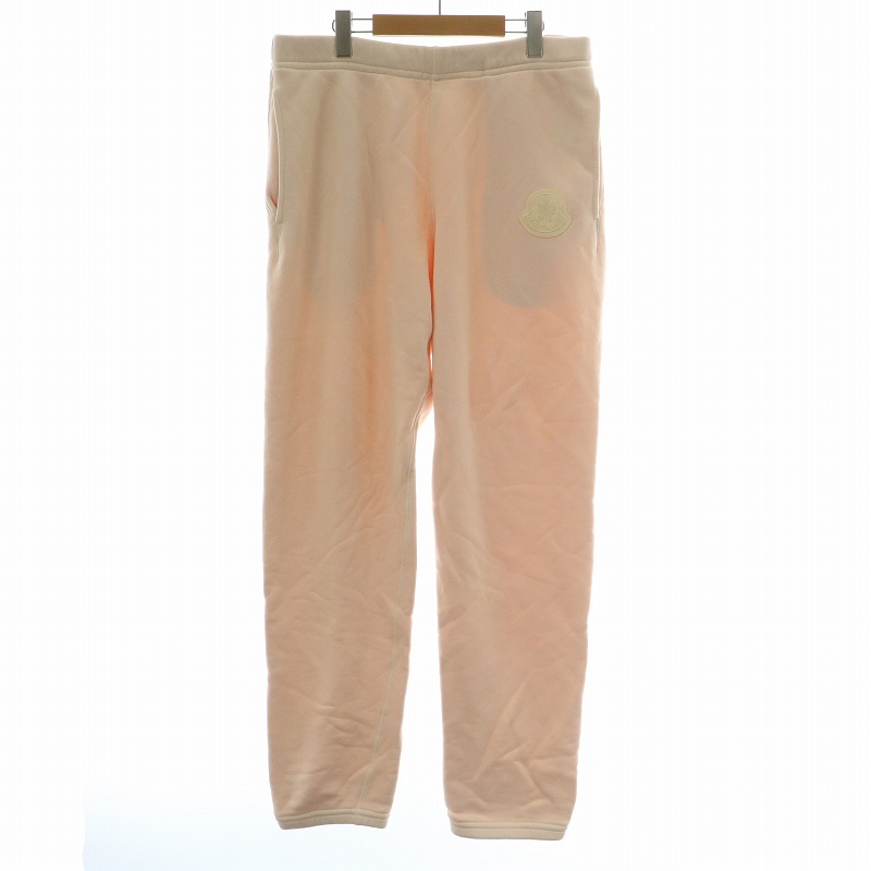 【中古】モンクレール MONCLER 22SS PANTS GARMENT DYE スウェットパンツ イージー ロゴ ワッペン M ピンク モンクレール MONCLER 22SS PANTS GARMENT DYE スウェットパンツ