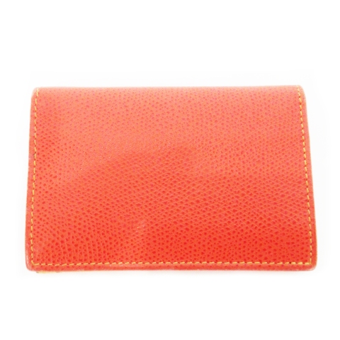 セリーヌ CELINE カードケース 名刺入れ 二つ折り レザー 革 シボ革