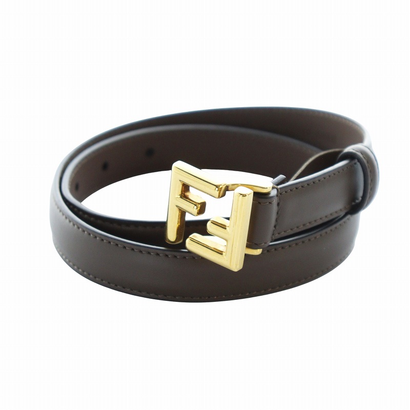 フェンディ FENDI ズッカ柄 ベルト FF金具 フェンディ FENDI FF BELT ベルト レザー ズッカ ロゴ バックル