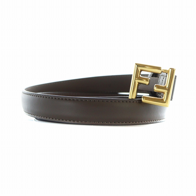 フェンディ FENDI ズッカ柄 ベルト FF金具 フェンディ FENDI FF BELT ベルト レザー ズッカ ロゴ バックル