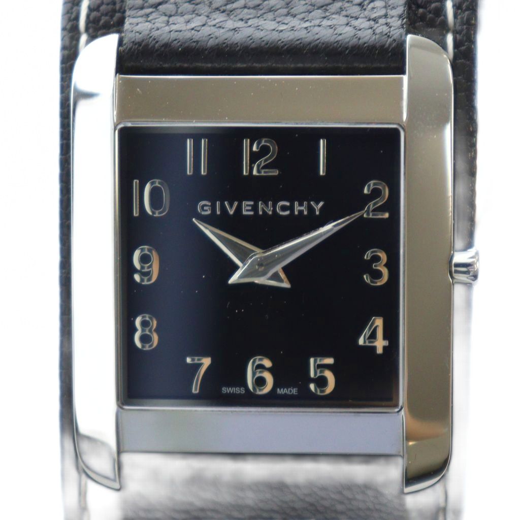 ジバンシィ GIVENCHY 腕時計 ウォッチ スクエア クォーツ 黒文字盤 