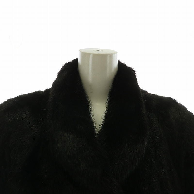ノーブランド ファーコート アウター 毛皮 ミンク ミドル 肩パッド 13