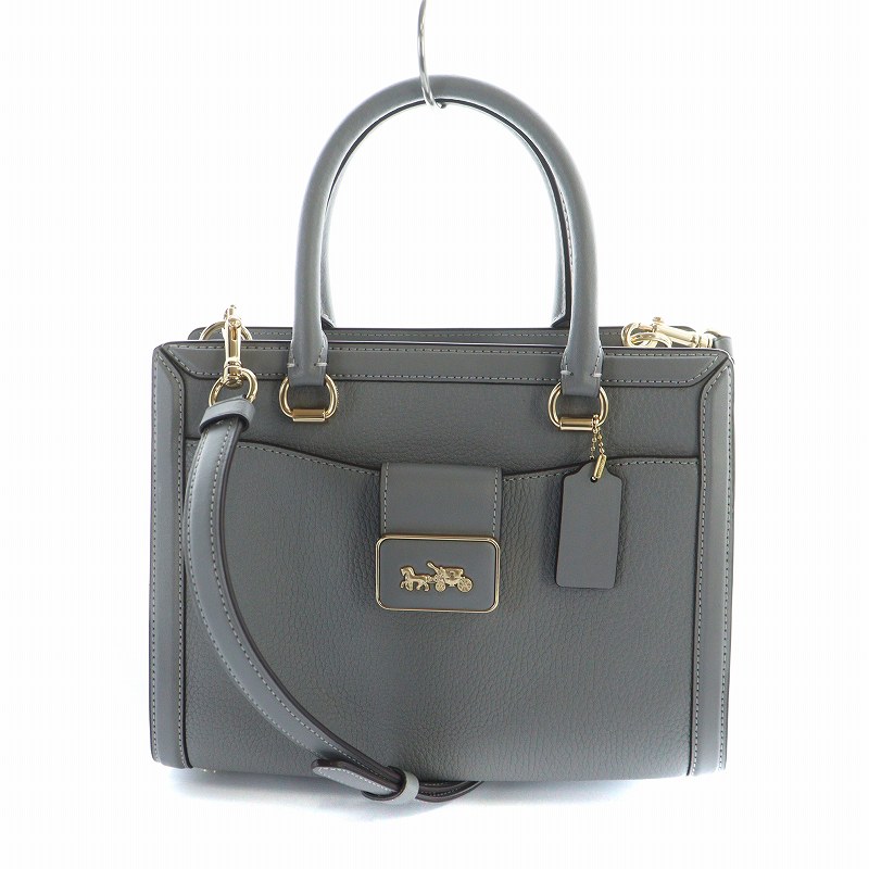 やすちんさん専用COACH グレー レザートートバッグ COACH グレー レザートートバッグ - メルカリ
