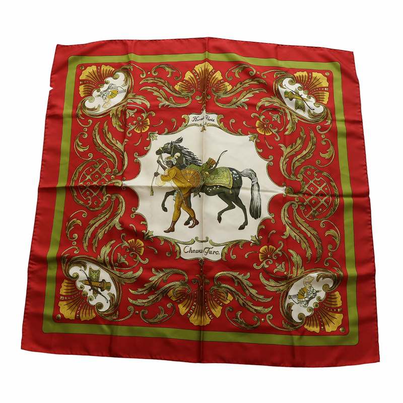 エルメス HERMES カレ90 Cheval Turc トルコの馬 大判スカーフ