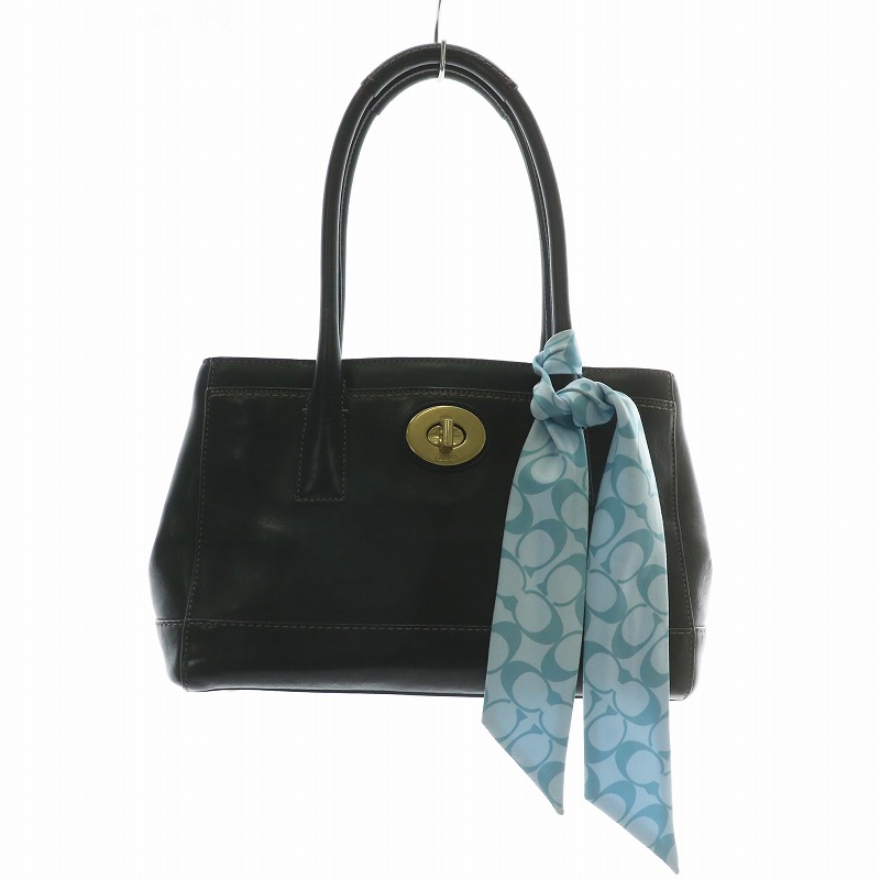 コーチ COACH ハンドバッグ トート レザー ロゴ 型押し スキニー 