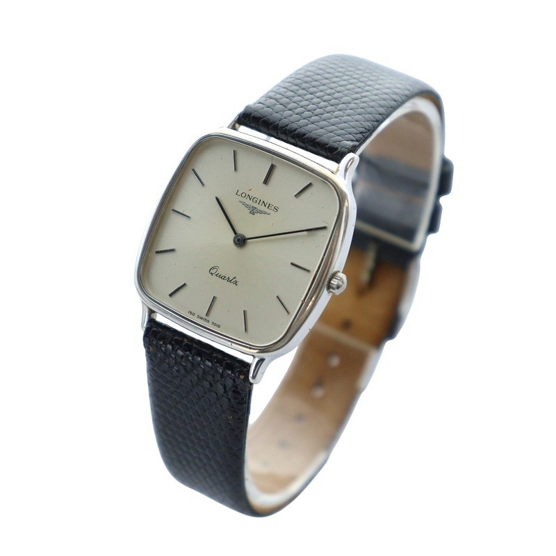 ロンジン LONGINES 腕時計 ウォッチ クォーツ スクエア レザーベルト