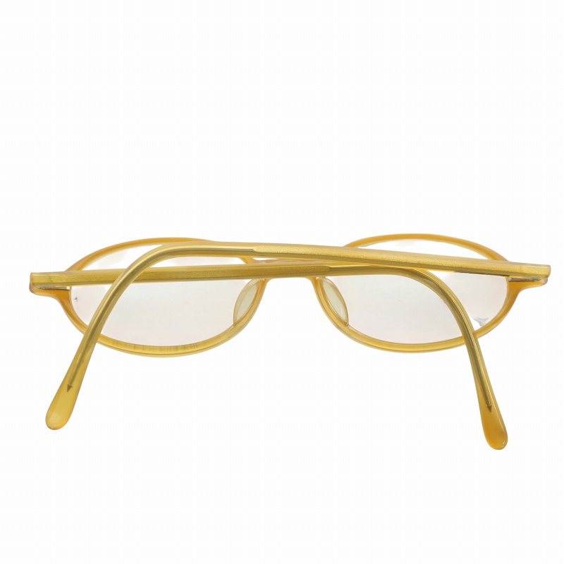 白山眼鏡店 眼鏡 メガネ 度入り セルフレーム オーバル 黄色 イエロー
